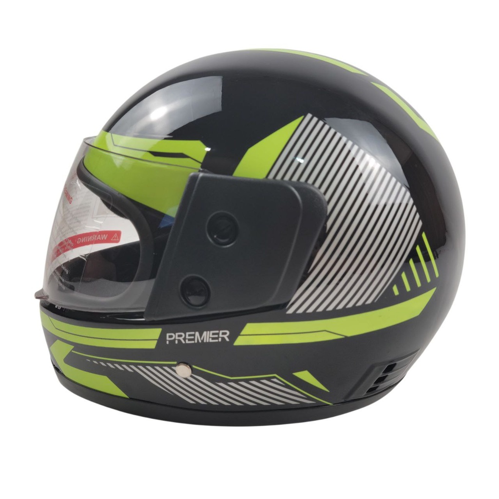 Мотошолом BLD-825, S(55-56), чорно-салатовий, глянцевий