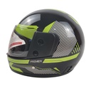 Мотошолом BLD-825, S(55-56), чорно-салатовий, глянцевий