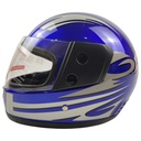 Мотошолом BLD-825, S(55-56), синій з білим, глянцевий