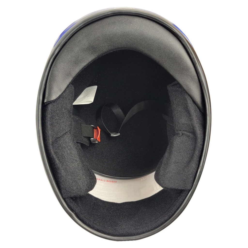 Мотошолом BLD-825, S(55-56), синій з білим, глянцевий