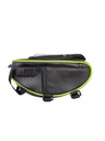 Сумка на багажник (004), чорна з салатовою окантовкою 