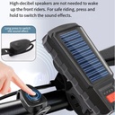 Фара + сигнал FY-Q2 акумуляторна з сонячною батареєю на USB зарядку