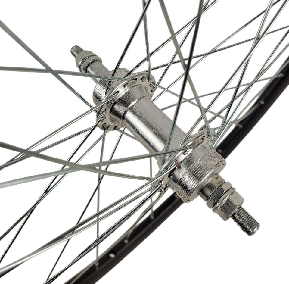 Колесо 26 заднє, обід О GUANJIN 2-ний, втулка AL на віночках, диск різьба