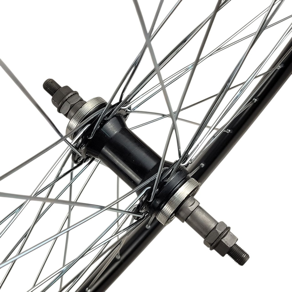 Колесо 26 заднє, обід О GUANJIN 2-ний, втулка AL на промах, диск різьба