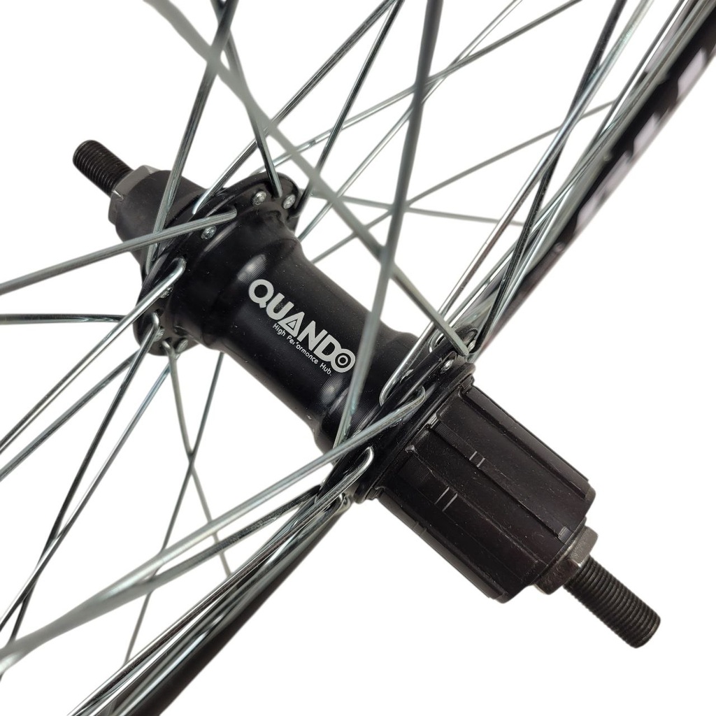 Колесо 26 зад, обід (б) Gravity 2-ний, втулка AL Quando під касету (8-9 шв.)