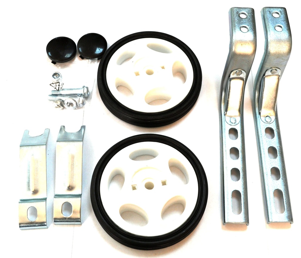 Бокові дитячі колеса (Ø 12-20) пластмасові білі (в пакеті) 