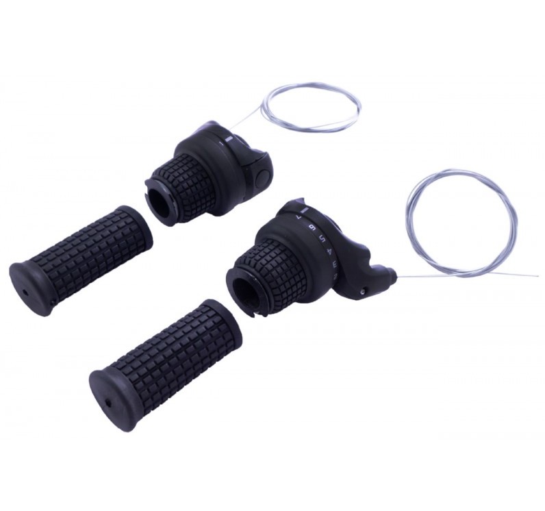 Грипшифт типу shimano (К-36) 3+7 швидкостей, чорний