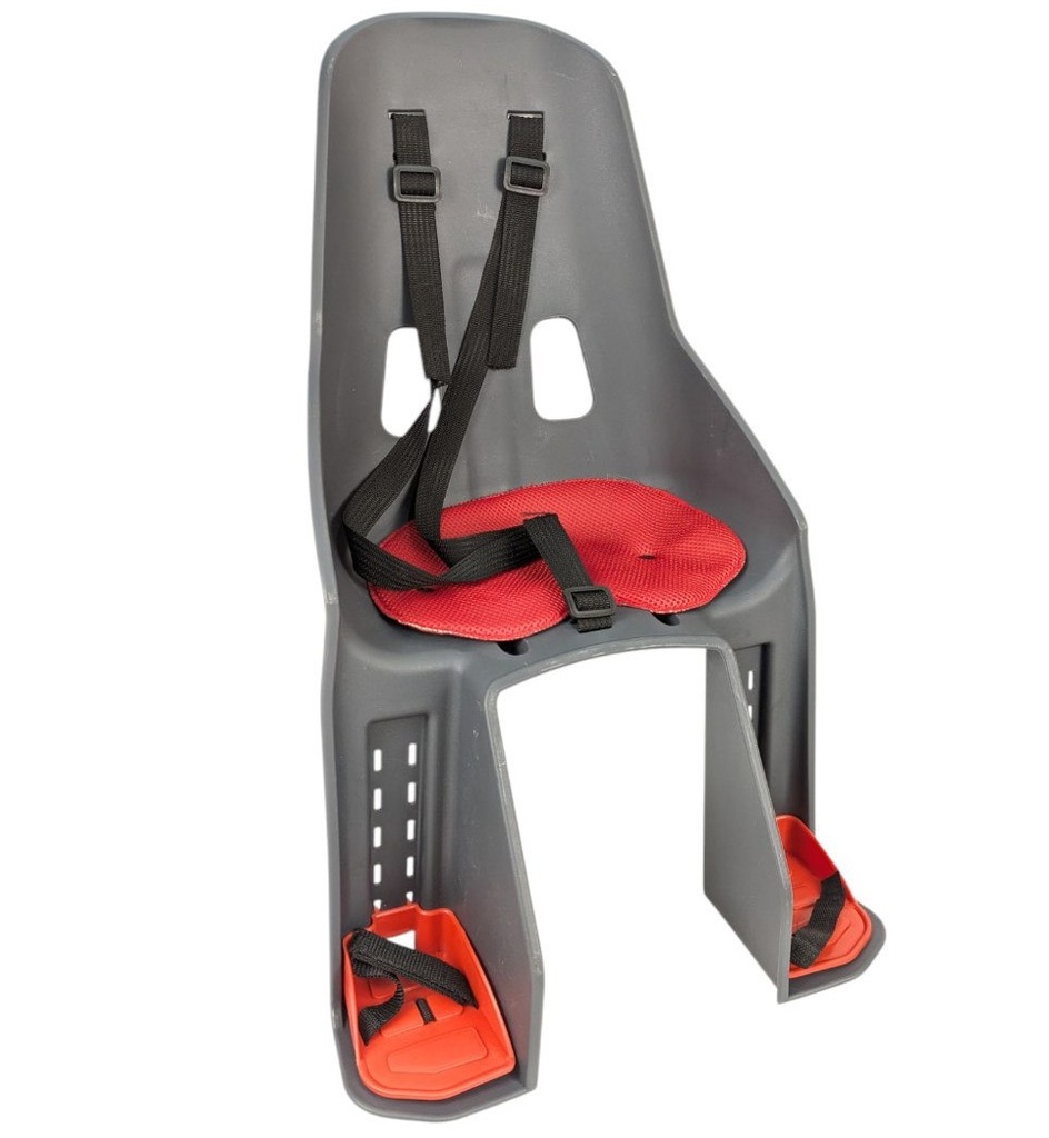Крісло дитяче на багажник, пластик з ніжками, темно-сіре
