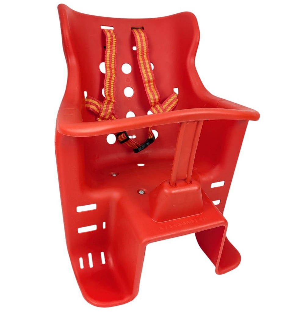 Крісло дитяче на багажник пластмасове червоне