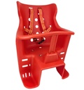 Крісло дитяче на багажник пластмасове червоне