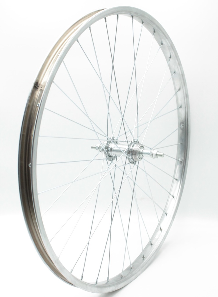 Колесо 24 заднє, НІКЕЛЬ, спиця 2мм, втулка МТВ