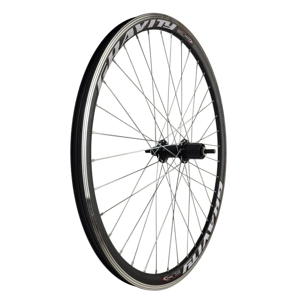 Колесо 26 зад, обід (б) Gravity 2-ний, втулка AL Quando під касету (8-9 шв.)