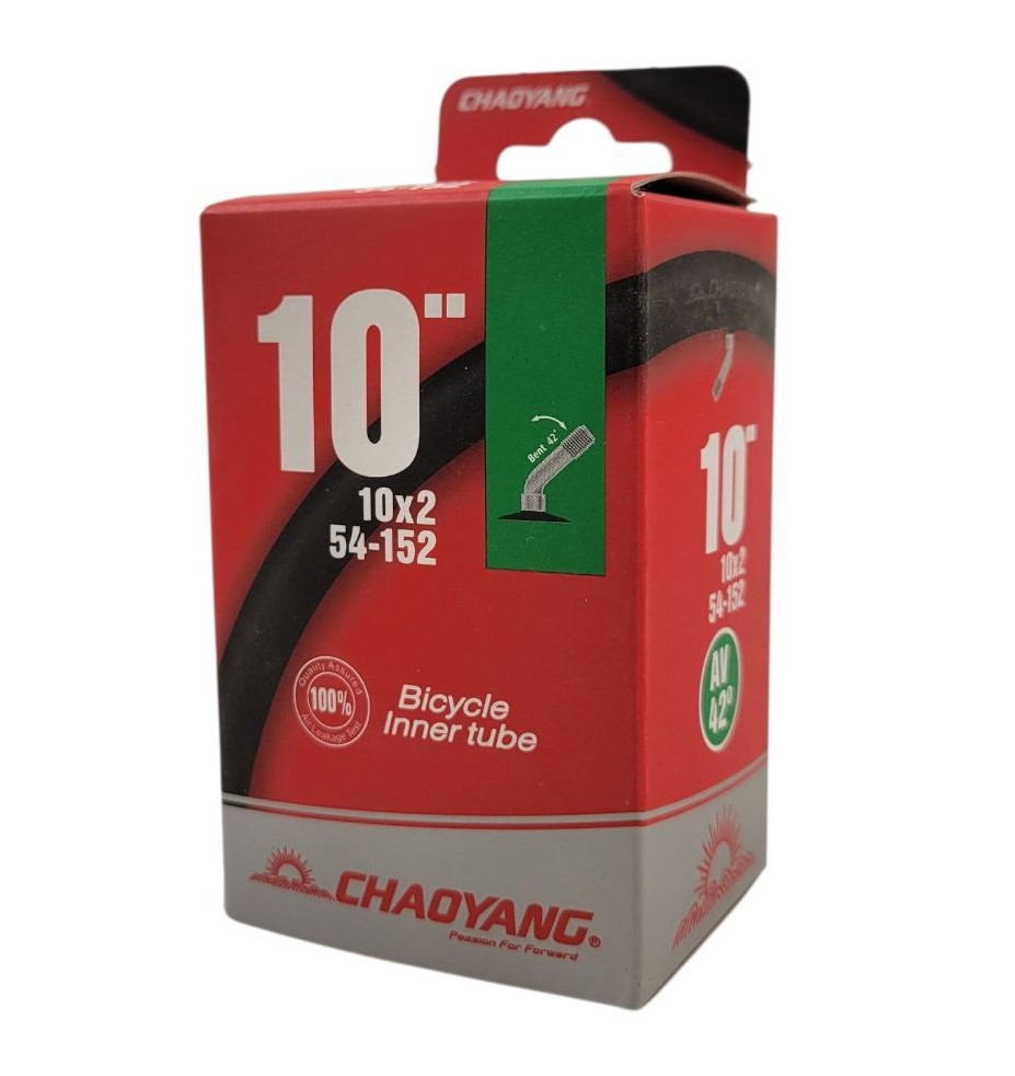 Камера 10х2.00  CHAOYANG кривий ніпель (в коробці)