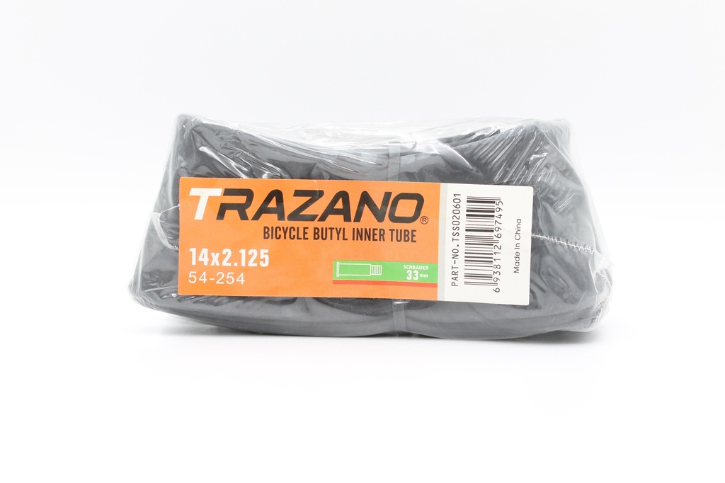 Камера 14х2.125 (54-254) TRAZANO прямий ніпель AV 33mm