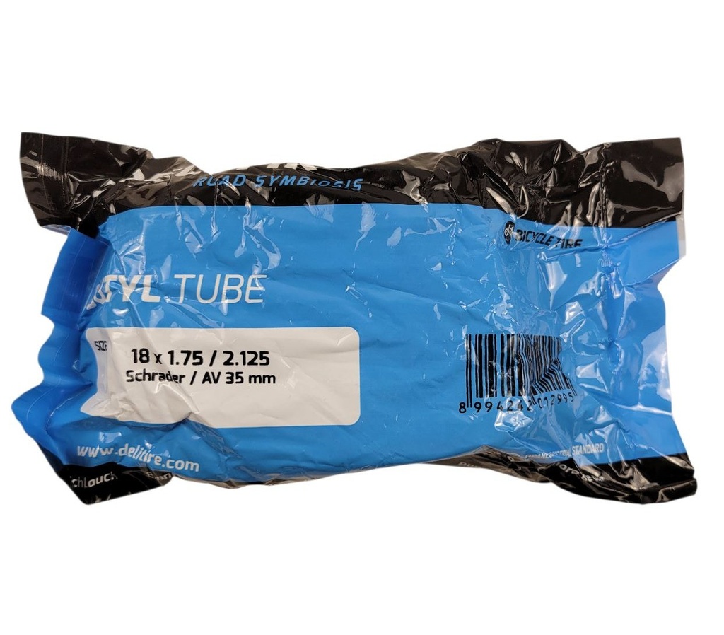 Камера 18х1.75/2.125 DELI TIRE прямий ніпель AV 35mm