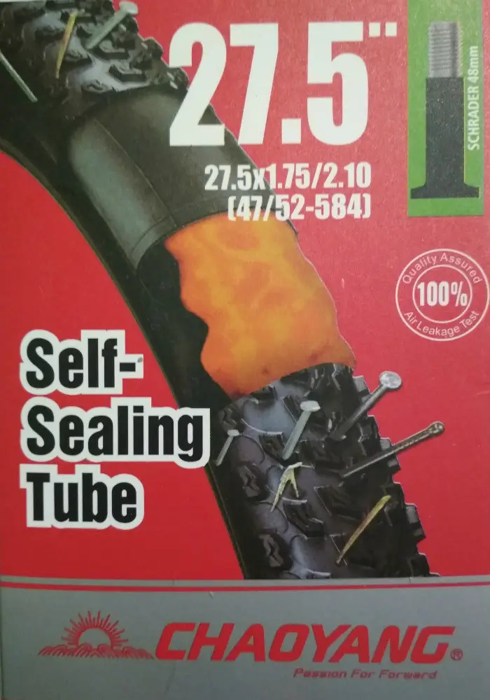 Камера 27.5 х1.75/2.10 CHAOYANG самоклеюча (з антипрокольним гелем) AV 48mm