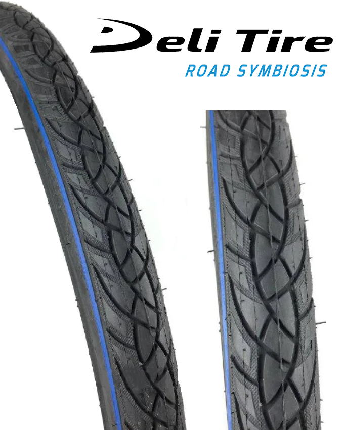 Покришка 28-1.75 (47-622) (700х45С) DELI TIRE (256) дорожня, синя смуга
