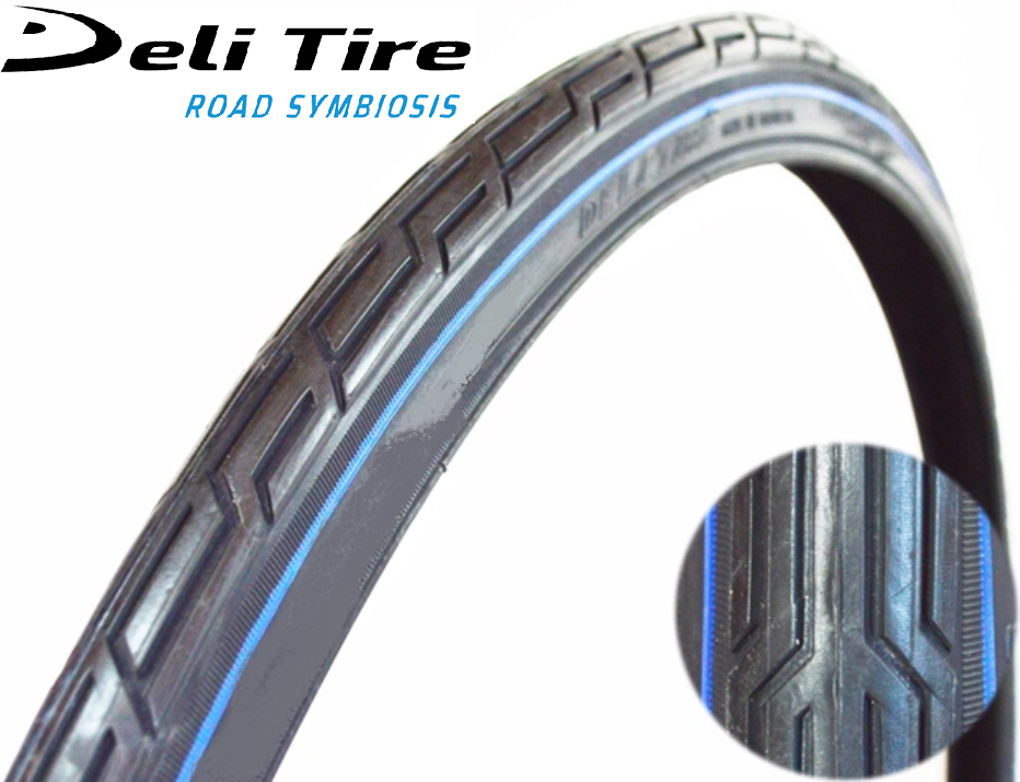 Покришка турист 32-622 (28 1 1/4x1 3/4) DELI TIRE (192) синя смуга