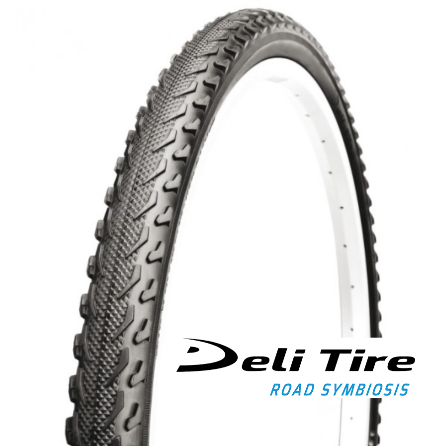 Покришка турист 37-622 (700х37С) DELI TIRE (207) дрібний шип, синя смуга