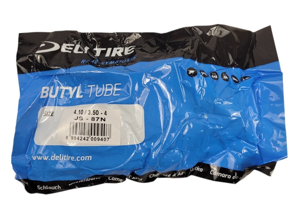 Камера  4"  4.10/3.50-4  DELI TIRE Індонезія (JS-87) зігнутий ніпель