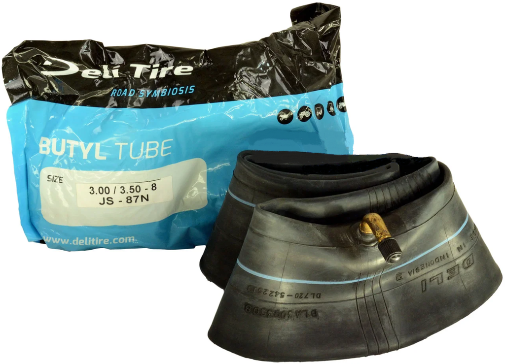 Камера  8"  3.00/3.50-8  DELI TIRE Індонезія JS-87N (зігнутий ніпель)