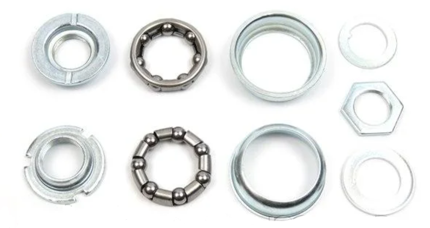 Чашки каретки  ВМХ в зборі, МАЛІ на віночках 7 шаріків (Ø43,1мм) нікель