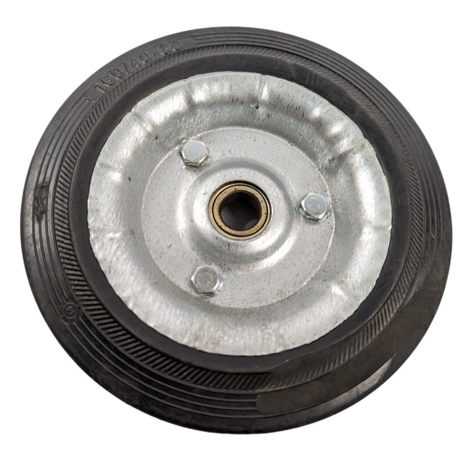 Колесо для візка 160mm (160/40-80) під вісь Ø15mm, широке, на 1 підшипник