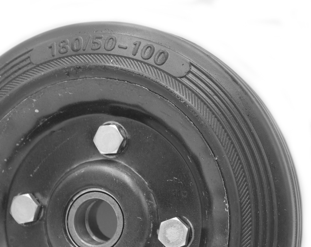 Колесо для візка 180mm (50-100) під вісь Ø20mm, широке, на 1 підшипник
