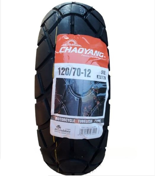 Мотошина  "12"  120/70-12  СhaoYang  H-626, TL безкамерна