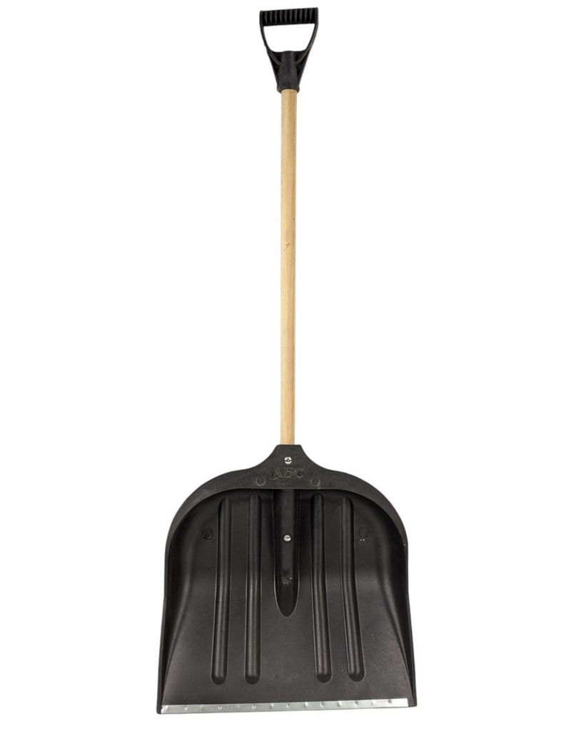 Лопата для снігу "АВС" велика (49×49.5 см), чорна
