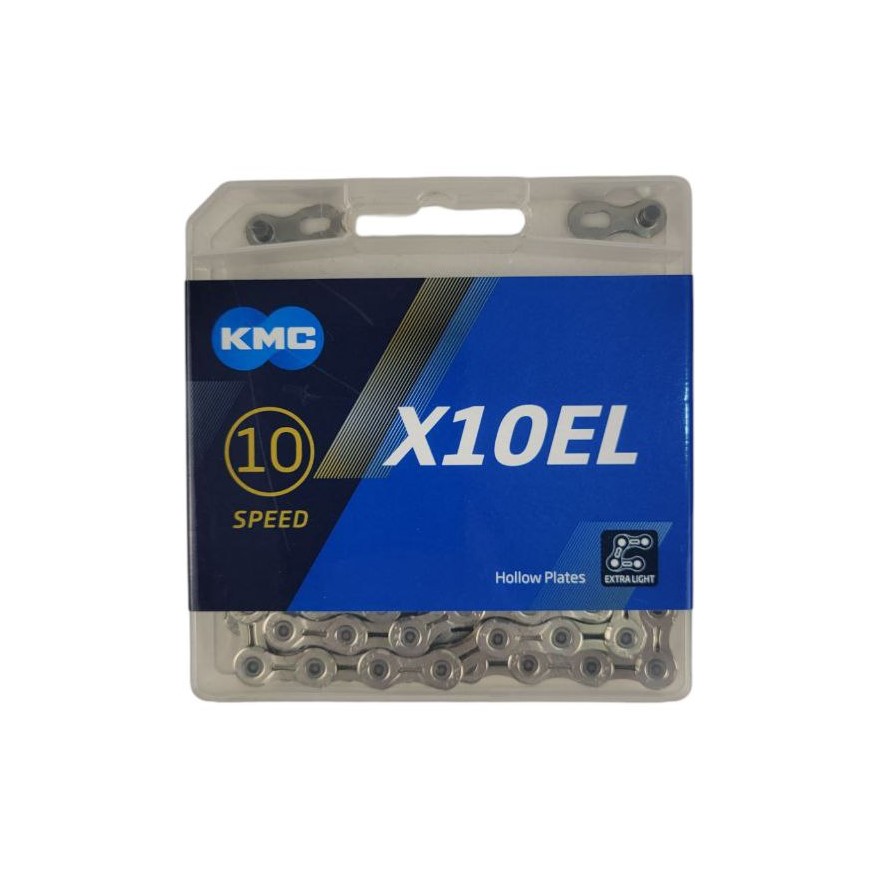 Ланцюг спорт 10 шв. KMC X10EL нікель + замок