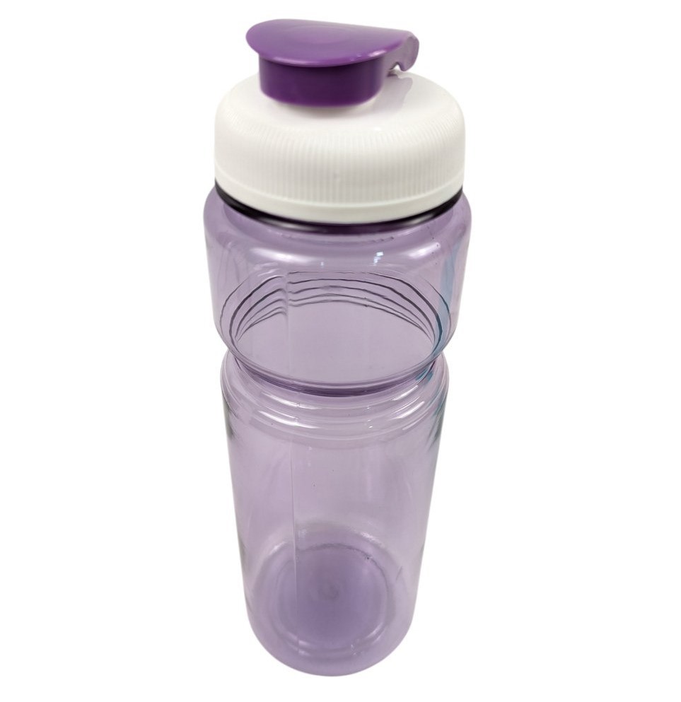 Фляга пластик 650 ml, прозора фіолетова