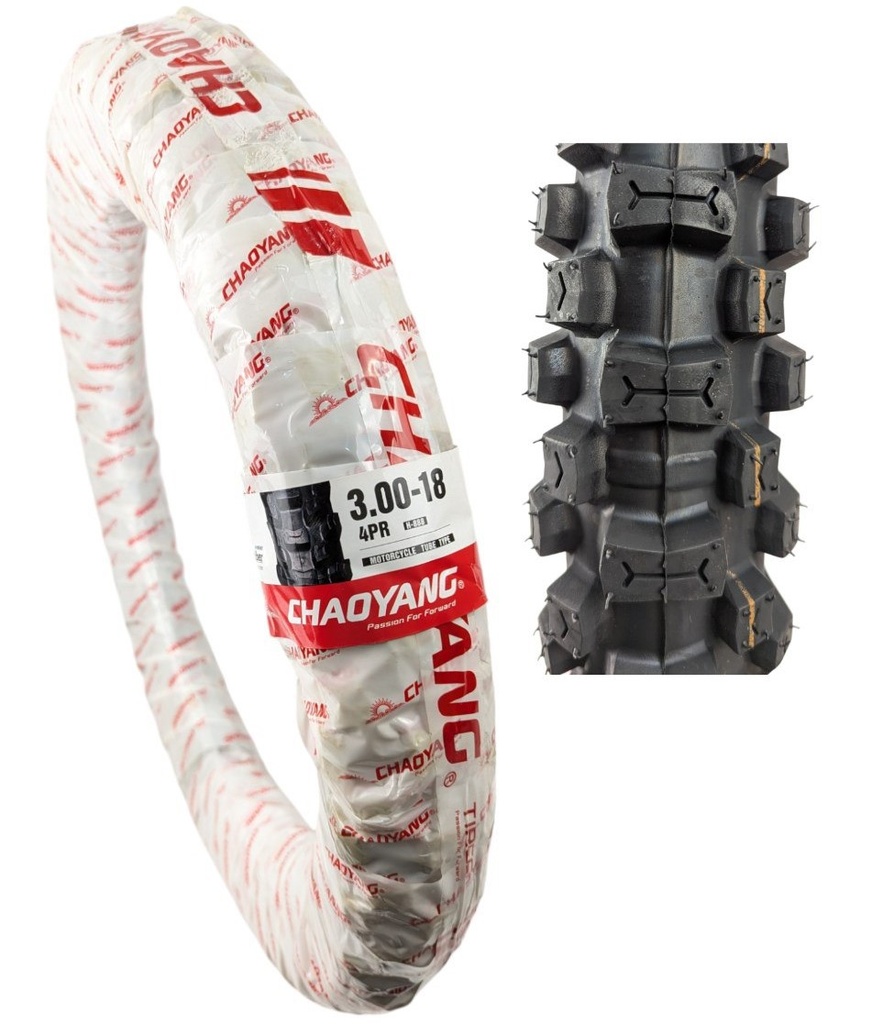 Мотошина "18"  3.00-18  ChaoYang H-888 CROSS, камерна TT