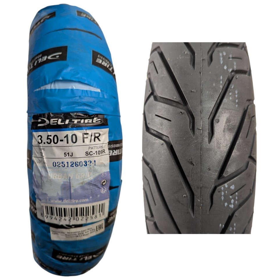 Покришка "10" 3.50-10 Б/К DELI TIRE  (109) TL 