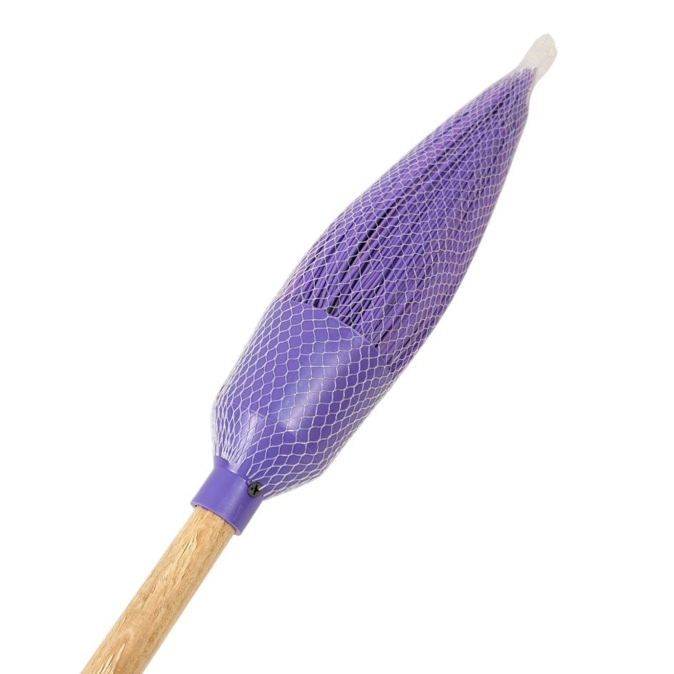 Мітла синтетична, пластикова "ABC LUX", кругла з черенком