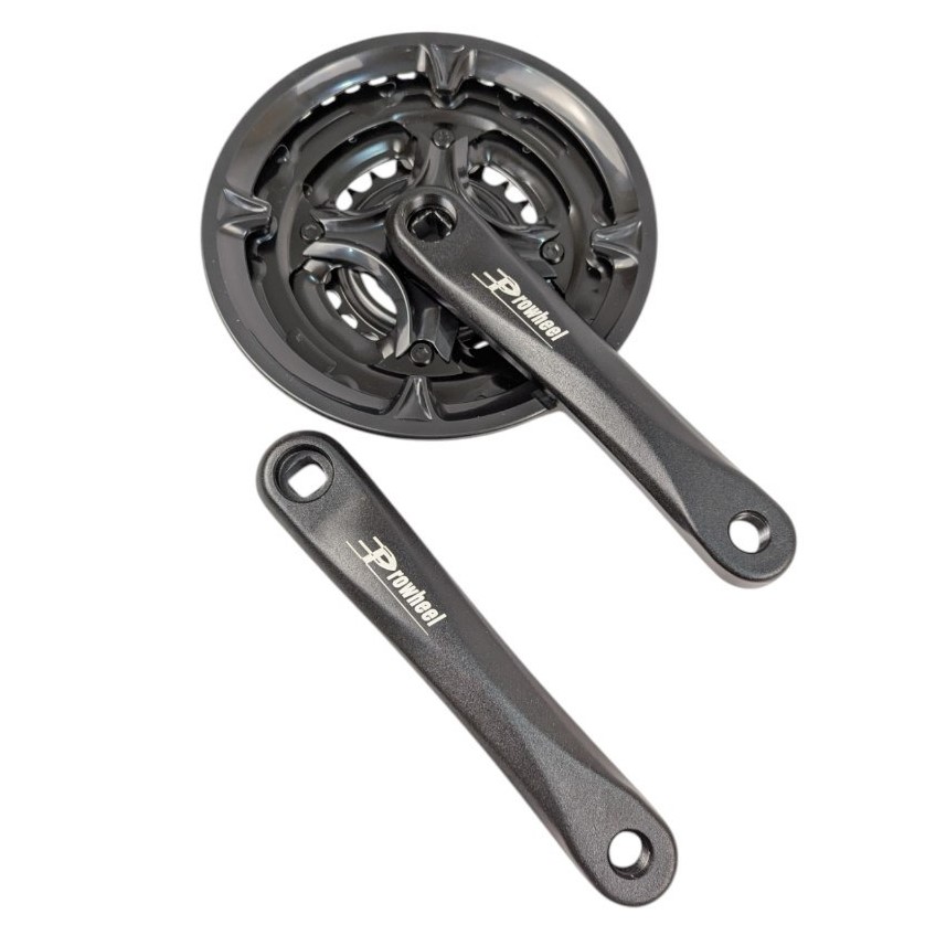 Комплект шатунів мтв PROWHEEL (42/34/24Т) L-175mm  AL, чорний