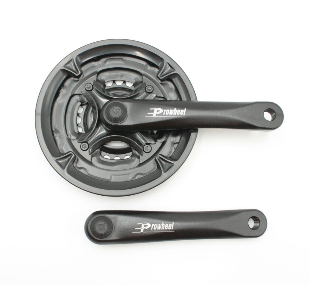 Комплект шатунів мтв PROWHEEL (42/34/24Т) L-170mm  МA-AC49 AL, чорний 