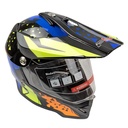 Мотошолом F2-819-7, S(55-56), колір MIX, глянцевий (з дашком)