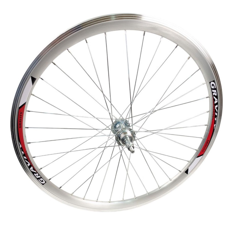 Колесо 24 зад. обід Gravity 2-ний СІРИЙ, втулка Метал на віночках