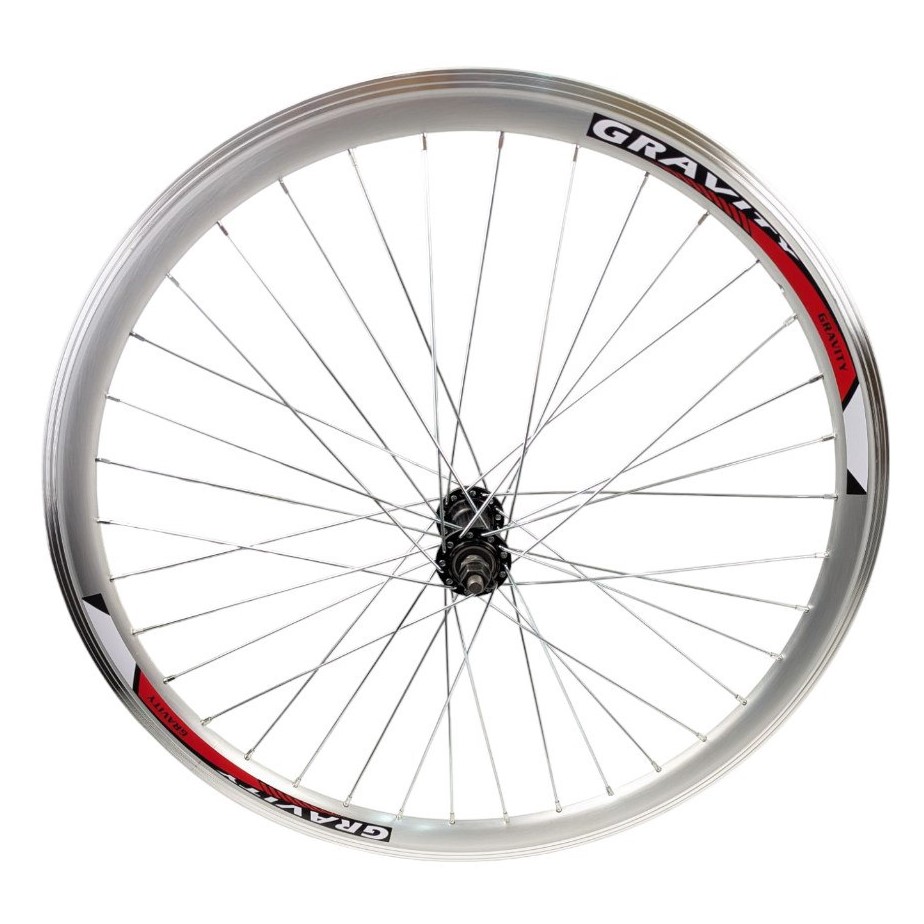 Колесо 24 перед, обід Gravity 2-ний СІРИЙ, втулка AL на промах