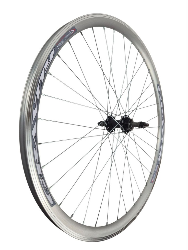 Колесо 27,5 зад, обід 2-ний СІРИЙ, втулка AL на промах 