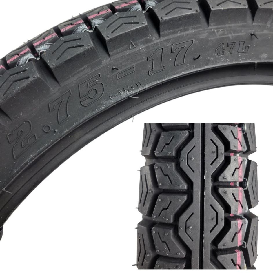 Мотошина "17"  2.75-17  C-917 Endurro (посилена), камерна TT