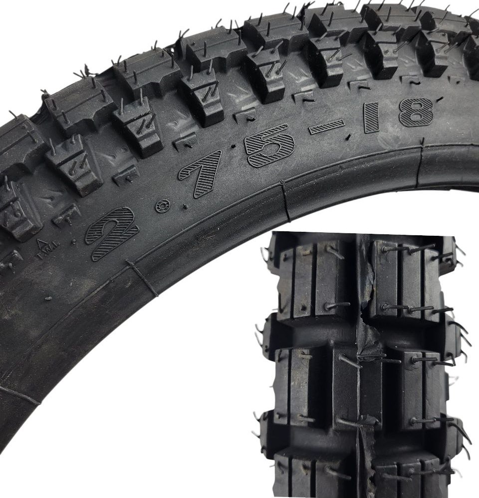 Мотошина  "18"  2.75-18  XM-041/ХМ-034 шипована , камерна TT