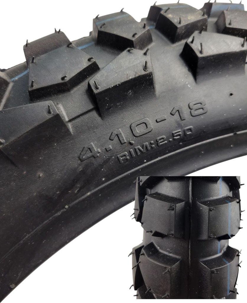 Мотошина "18"  4.10-18  DJ-145 / SS-057 / SS-110/ YBL-596 шипована, камерна TT