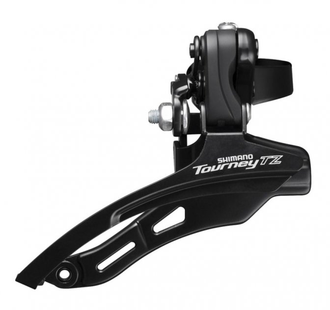Перекидка передня Shimano Tourney TZ-500  Ø 28.6 mm тяга вверх