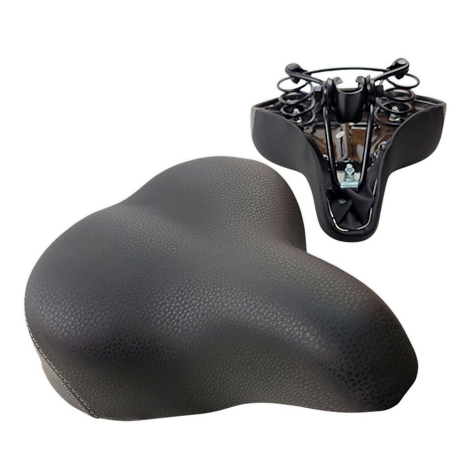 Сідло на пружинах №SD-159 AVANTI широке, металева основа, чорне
