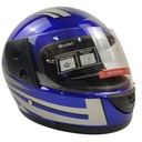 Мотошолом BLD-825, ХS(53-54), синій з білим, глянцевий