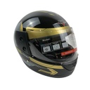 Мотошолом BLD-825, S(55-56), чорний із золотим, глянцевий