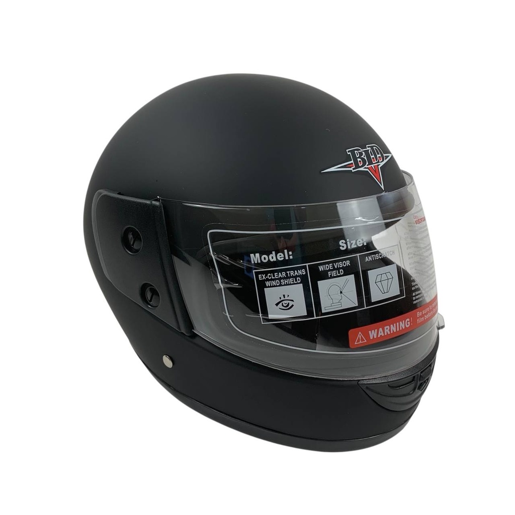 Мотошолом BLD-825, L(59-60), чорний матовий (без малюнка)