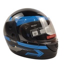 Мотошолом BLD-825, L(59-60), чорно-синій, глянцевий